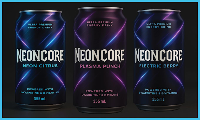 creative energy drink label design for your brand
