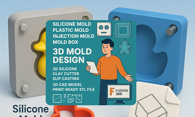 do print ready mold design mold box printable clay cutter silicone plastic mold