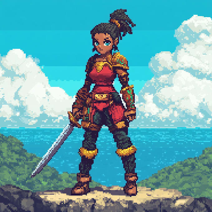 design a 2d pixel art character for your game