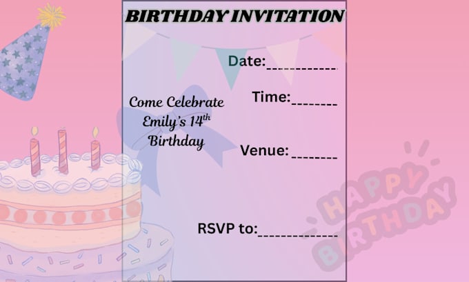 birthday invitation cards unique
