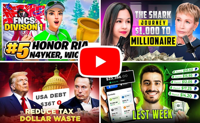 youtube thumbnail design for gaming, cartoons, and video thumbnail in 12hr