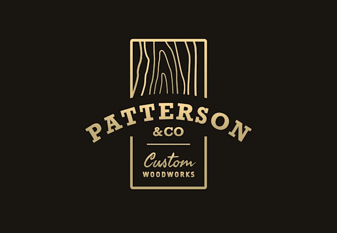 design a rustic wood, carpentry, or woodworking logo