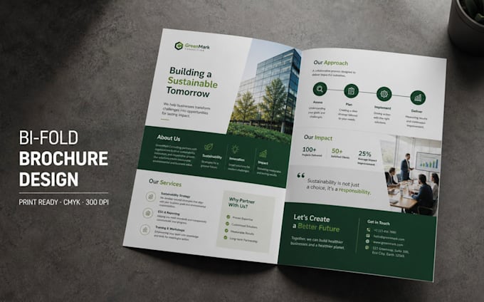 design 2 or 3 leaf advertising folders for your business