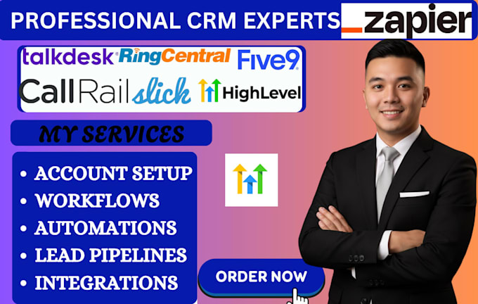 setup a2p 10dlc ringcentral five9 talkdesk callrail slick gohighlevel automation