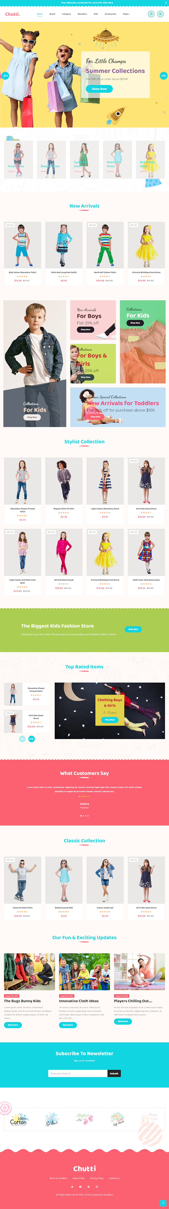 build a shopify store setup for kids clothing