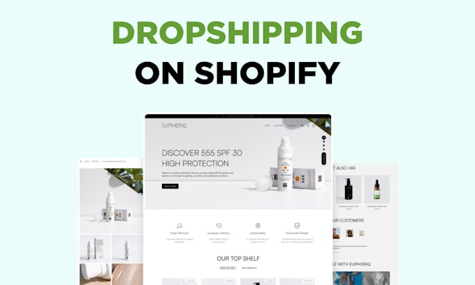 design shopify store, high converting ecommerce website for dropshipping