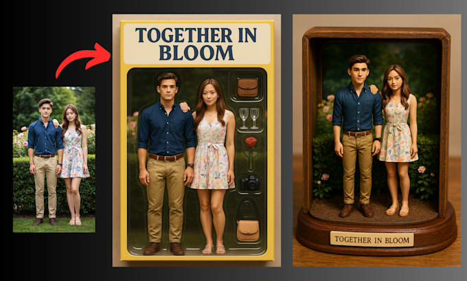 turn your images into an action figure toy or 3d miniature diorama