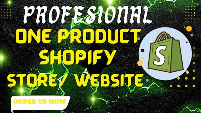 build a professional one product shopify dropshipping store