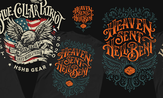 design retro vintage illustration lettering tshirt