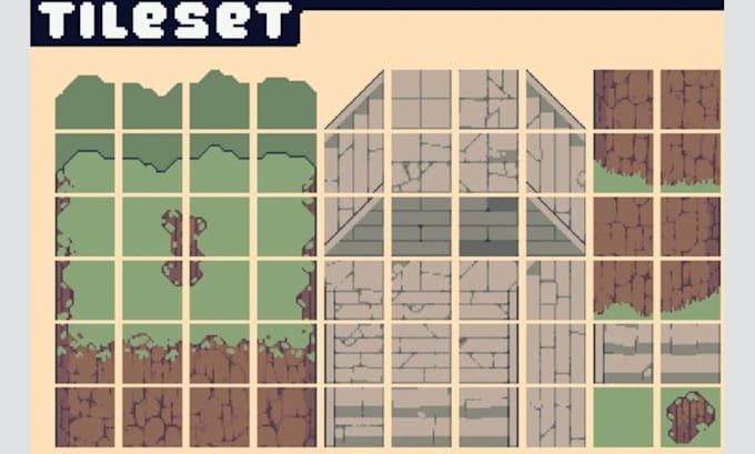 create top down pixel art tileset game assets rpg game art tile map sprite sheet