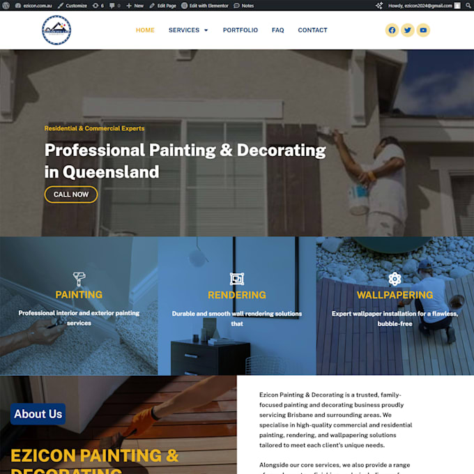 build a professional wordpress website for painting or home service business