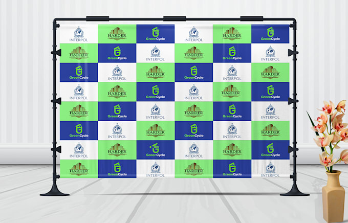 design custom step and repeat backdrop for events and photoshoots