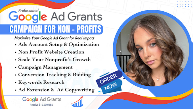 set up and manage google ads grants ads campaign for nonprofits