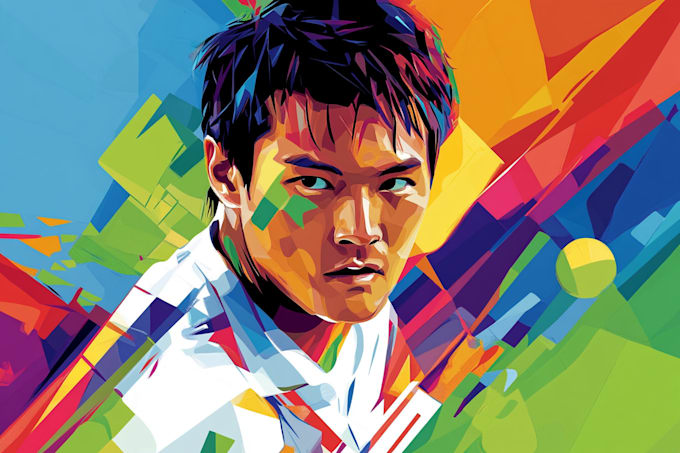 draw wpap pop art sport potrait