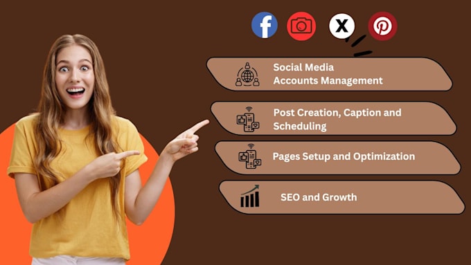 be social media manager, facebook, instagram, pinterest content creator