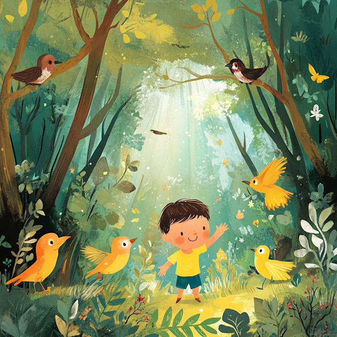 create stunning children book illustration package for KDP