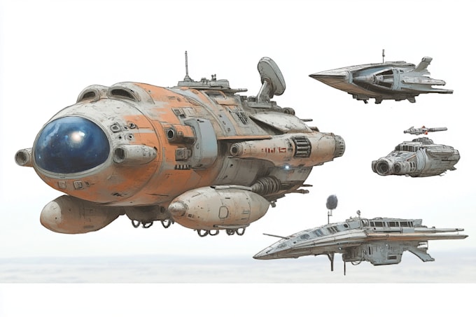 create a spaceship or vehicle design for you