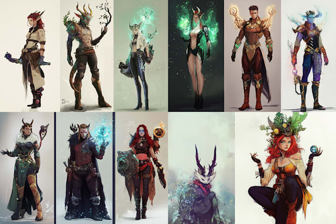 draw a fantasy character ilustration