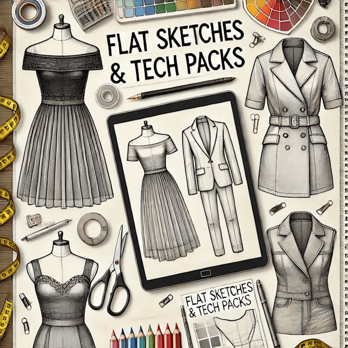 create a fashion tech pack creation for your clothing line