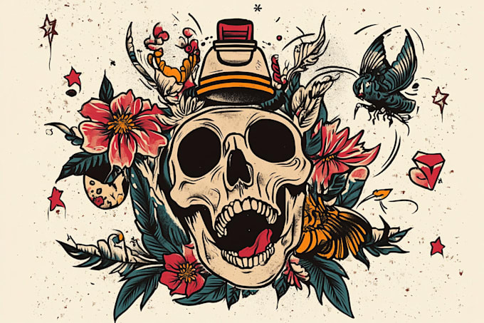 create awesome old school tattoo style design