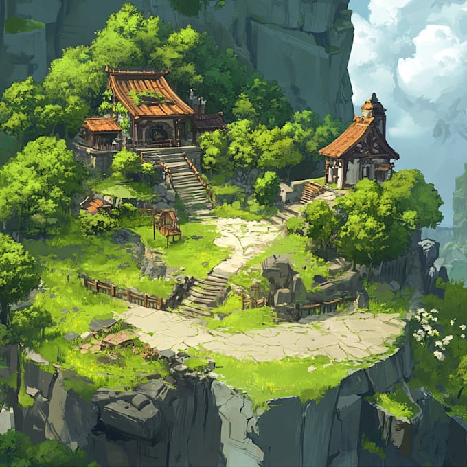 Do environment concept art landscape design by Manapipindi | Fiverr