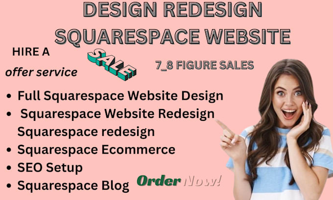 design or redesign squarespace website or squarespace store design and redesign