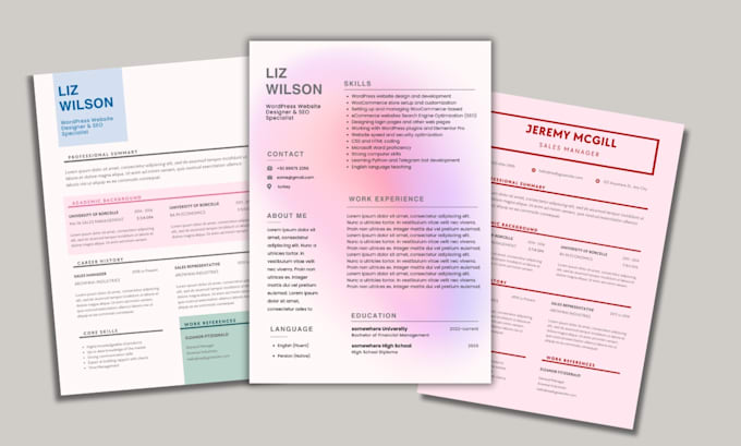 create a unique resume for creatives