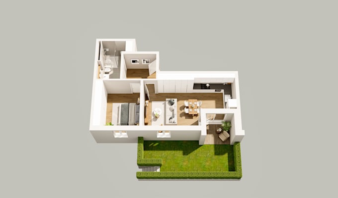create 3d rendered floorplan visualizations