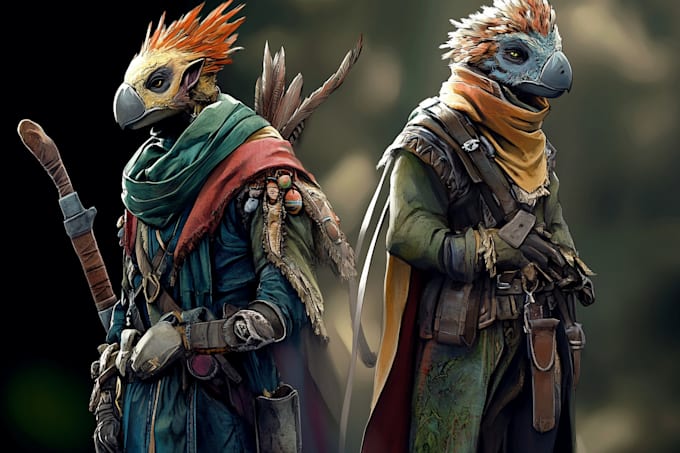 create realistic character and creature concept art