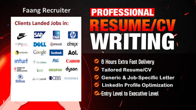 write a job winning CV, ats optimized resume, and linkedin optimization