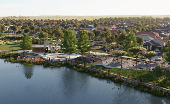 construct 2d to 3d floor plan, render landscape architect, site plan view design