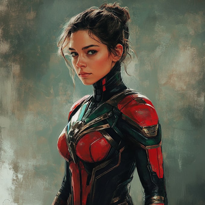 unique concept art superhero character design for comics