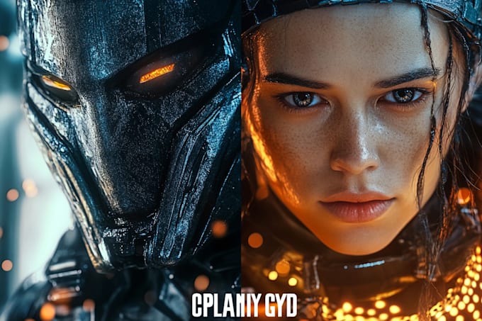create fantasy, sci fi, character with hyperrealistic style