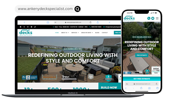 design a premium construction website or contractor website