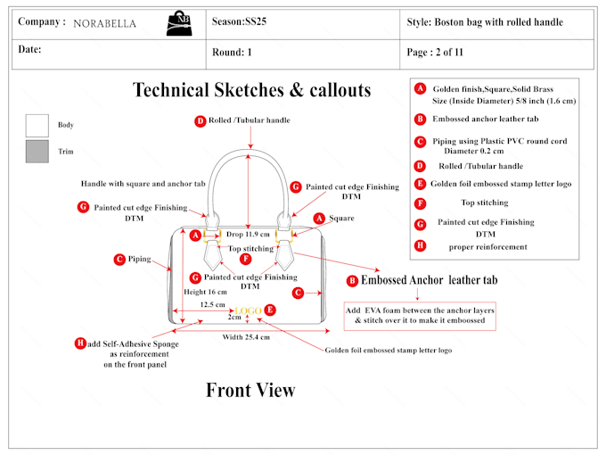design professional tech pack for your handbag
