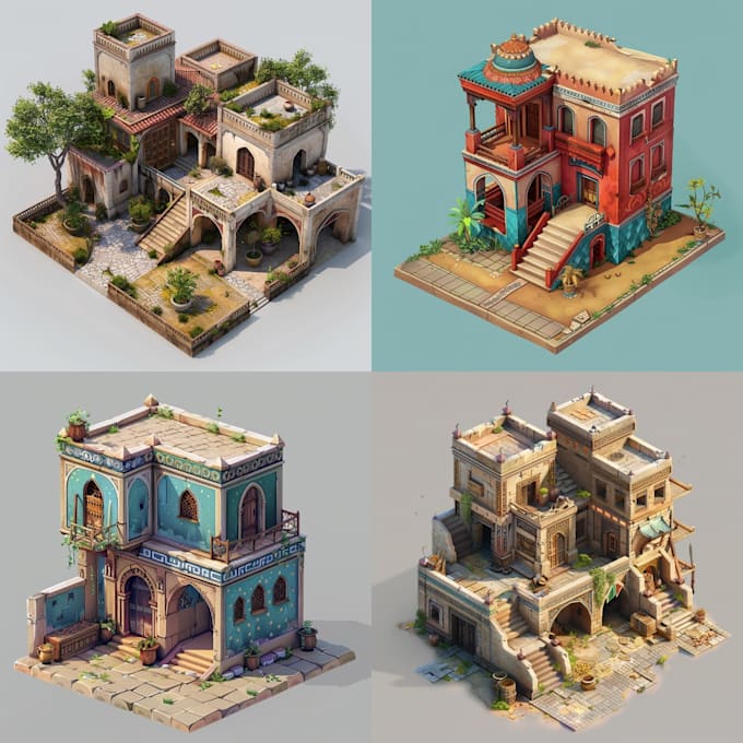 create game optimized 3d models from your isometric images