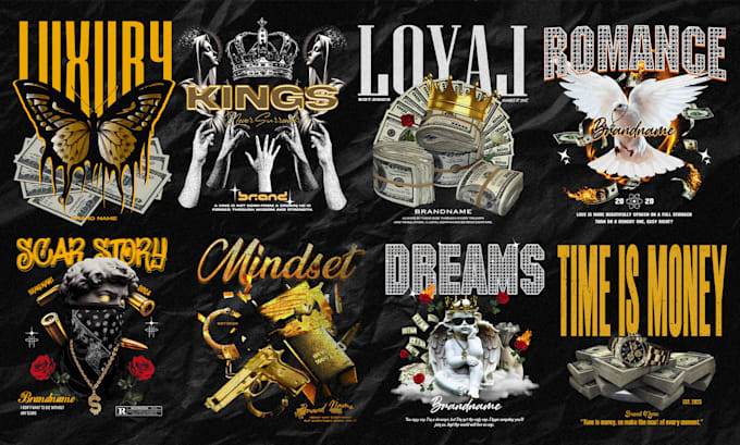 streetwear design with a luxury theme