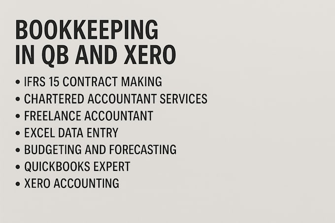 do accounting and bookkeeping in quickbooks online and xero with excel