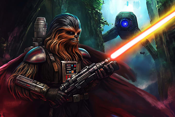 create star wars and sci fi illustration