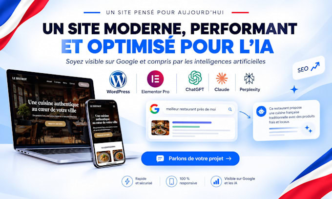 créer votre site internet wordpress elementor pro visible sur google et ia