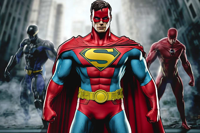 draw superhero character for you