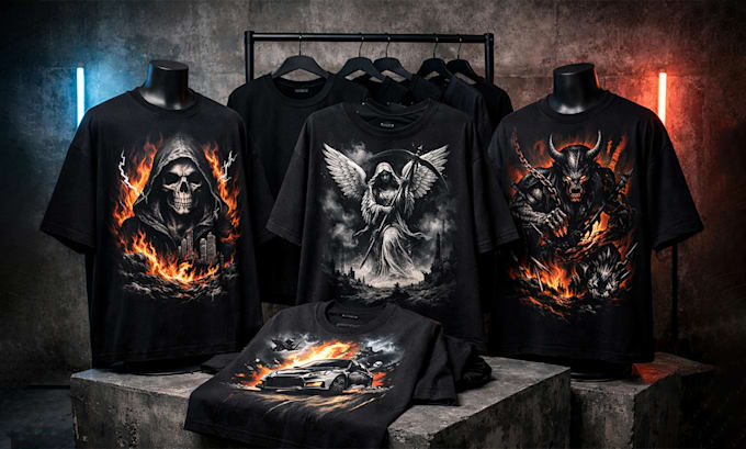 make professional streetwear t shirt designs for pod