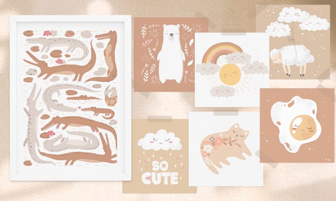 create an original cute vector illustration for card