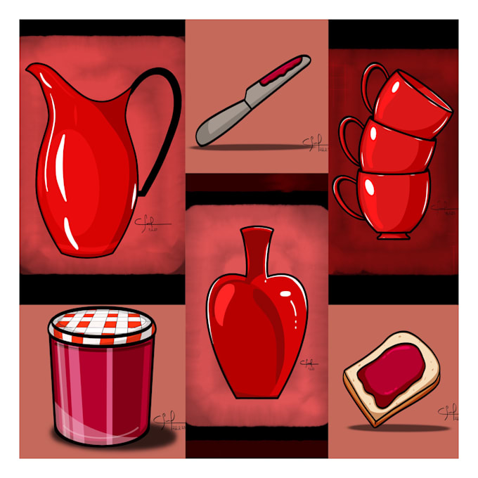 create simple but unique vector illustrations