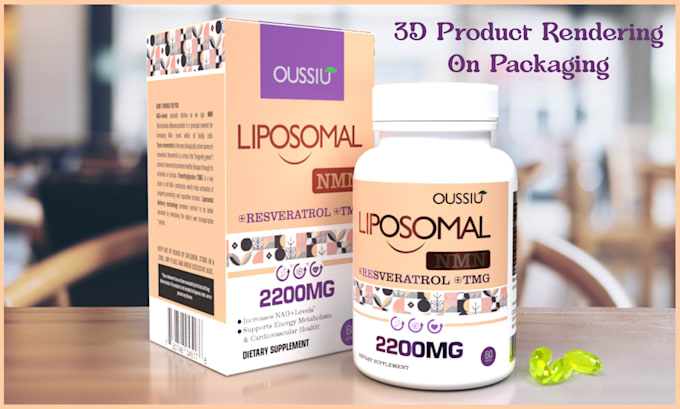 3d product rendering on packaging