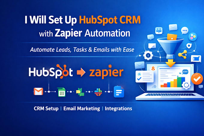 set up hubspot CRM with zapier automation for email marketing