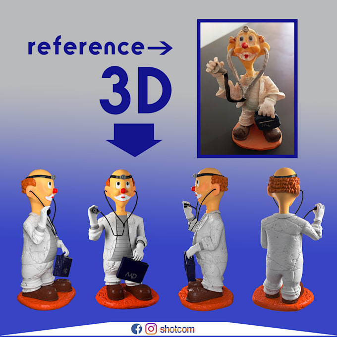 create 3d cartoon character designs for animation and print