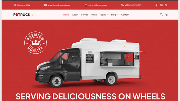 develop bakers website food truck, café, restaurant, jam maker wordpress website