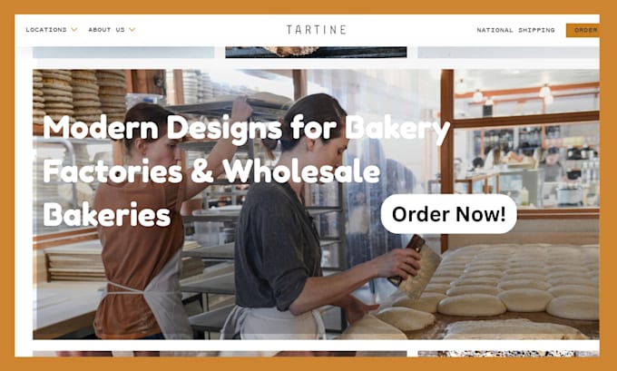 design bakery shopify store catering website cups cake website