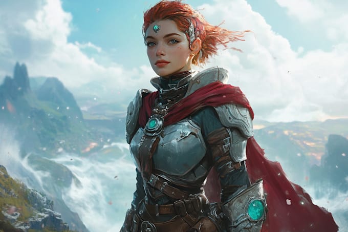 draw your fantasy character, rpg character or portrait